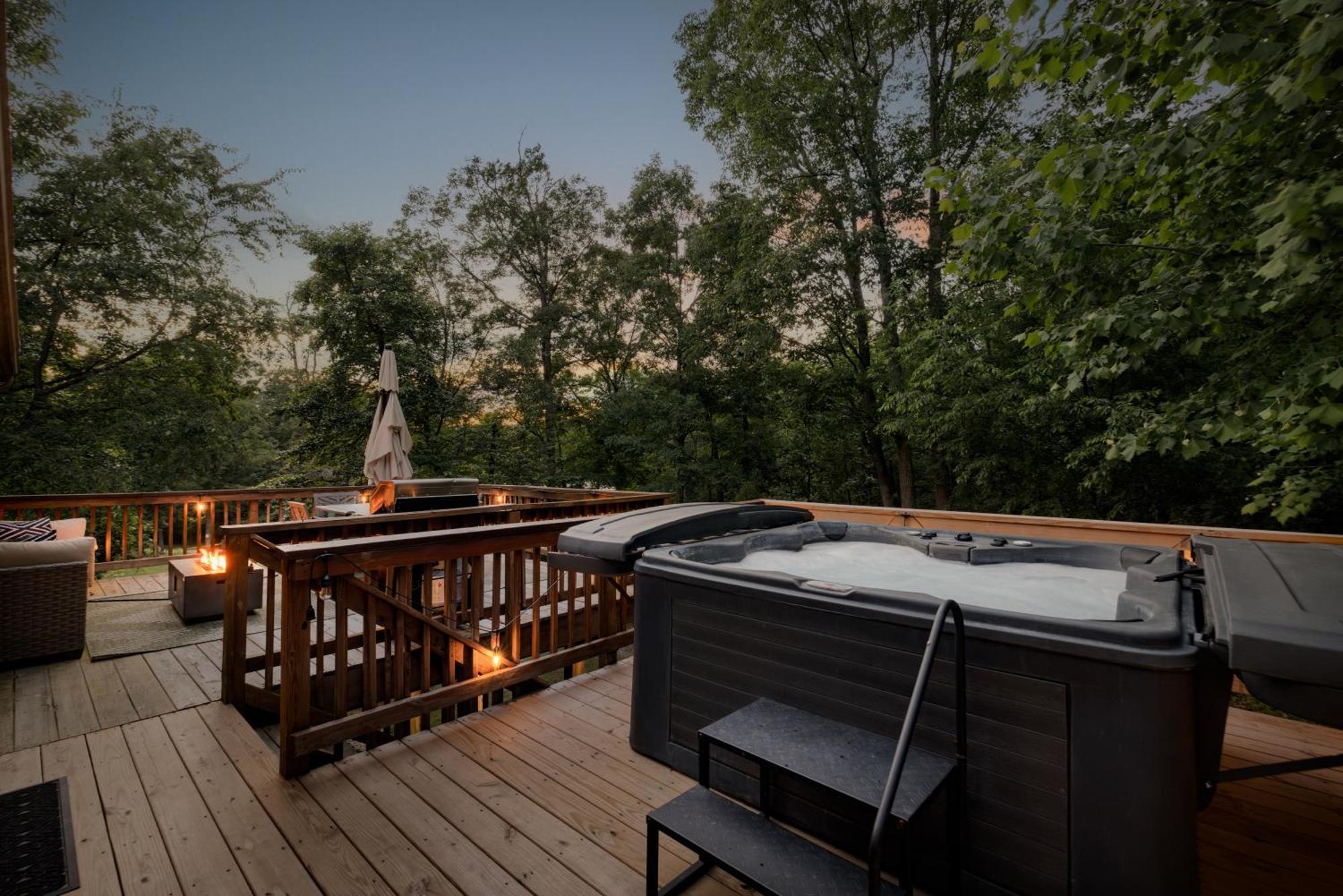Shenandoah Dog Friendly Cabin With River Access, Hot Tub, Fire Pit, Bbq, Outdoor Dining Eksteriør bilde